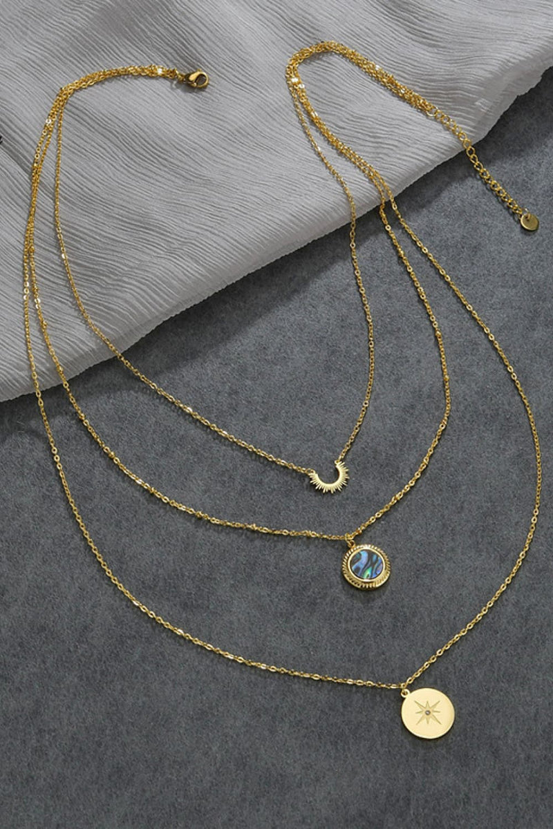 Triple-Layered Stainless Steel Necklace