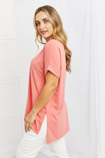 Simply Comfy Full Size V-Neck Loose Fit Shirt