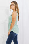 Women's One Wish Ribbed Knit Top in Gum Leaf