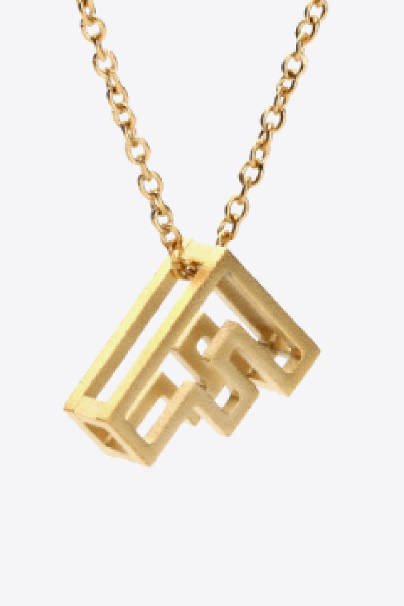 Initials A to J Letter Pendant Necklace