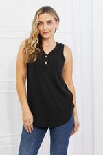 Women's One Wish Ribbed Knit Top in Black