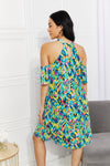 Full Size Perfect Paradise Printed Cold-Shoulder Dress