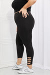 Ready For Action Full Size Ankle Cutout Active Leggings in Black