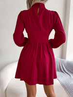 Women's Cutout Turtleneck A-Line Mini Dress