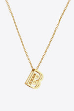 Initials A to J Letter Pendant Necklace