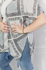 Justin Taylor Paisley Design Kimono in Gray