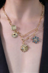 5-Piece Rhinestone Flower Paperclip Chain Necklace