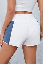 Color Block Wide Waistband Shorts