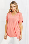 Simply Comfy Full Size V-Neck Loose Fit Shirt