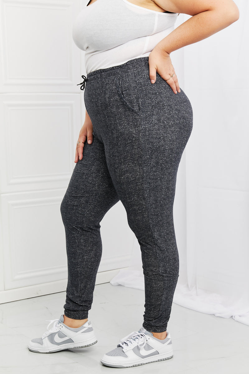 Stay In Full Size Drawstring Waist Joggers