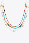 5-Pack Multicolored Bead Necklace Three-Piece Set