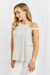 Simple And Sassy Full Size Cold Shoulder Top