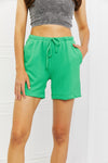 Too Good Full Size Ribbed Shorts in Green