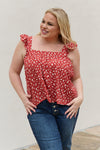 Women's Be Stage Full Size  Woven Top in Brick